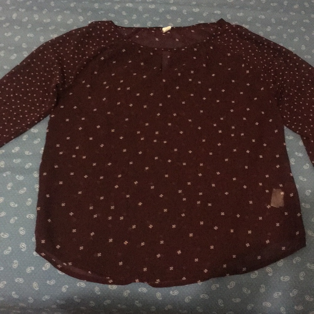 Burgundy blouse